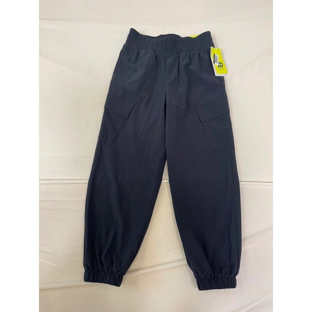 All In Motion Girls Active Light Jogger Woven Pants Black High Rise S 6/7 NWT